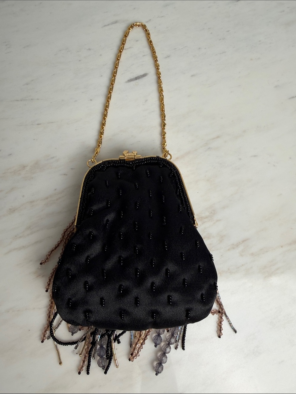 Fairycore Whimsical Mini Beaded Fringe Evening Bag-Vintage - Picture 7 of 11